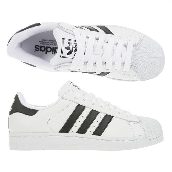 adidas superstar 2 femme blanc et noir